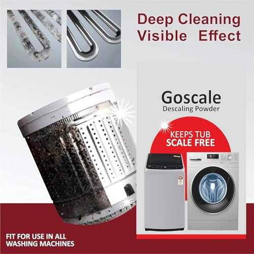 Image of Descale Compatiable For LG Washing Machine Front Load and Top Load, Cleaning Powder, Descaling Powder, Drum Cleaner 100 g (Pack Of 5) (Style 53