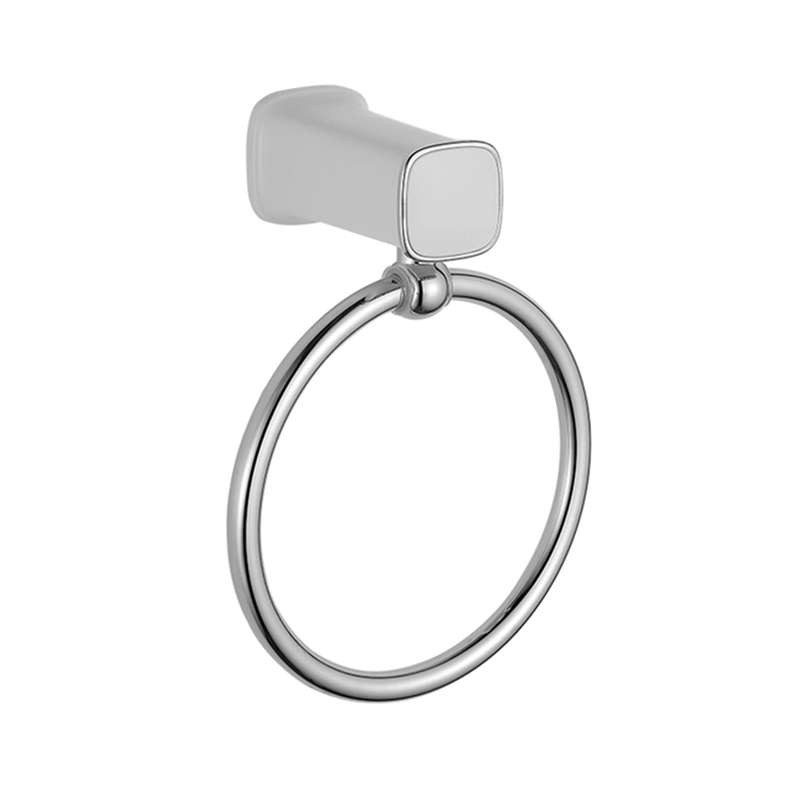 Eqnsmdtgz White Towel Ring Hand Round Wall-Mounted Towel Ring Rack Hanger Bathroom For Bathroom & Kitchen