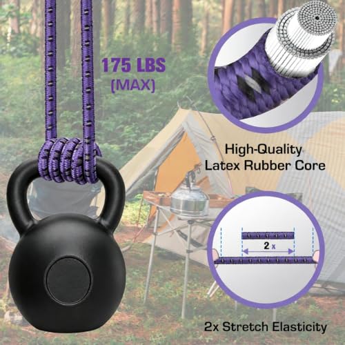 22PC Bungee Cords with Double Hooks, Heavy Duty Outdoor Luggage Straps by CRAFTZONE - Used condition - Image 4