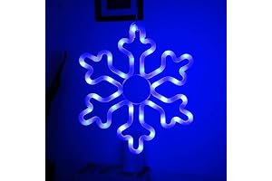 4-Piece Snow-Inspired LED snowflake String Lights (Blue)