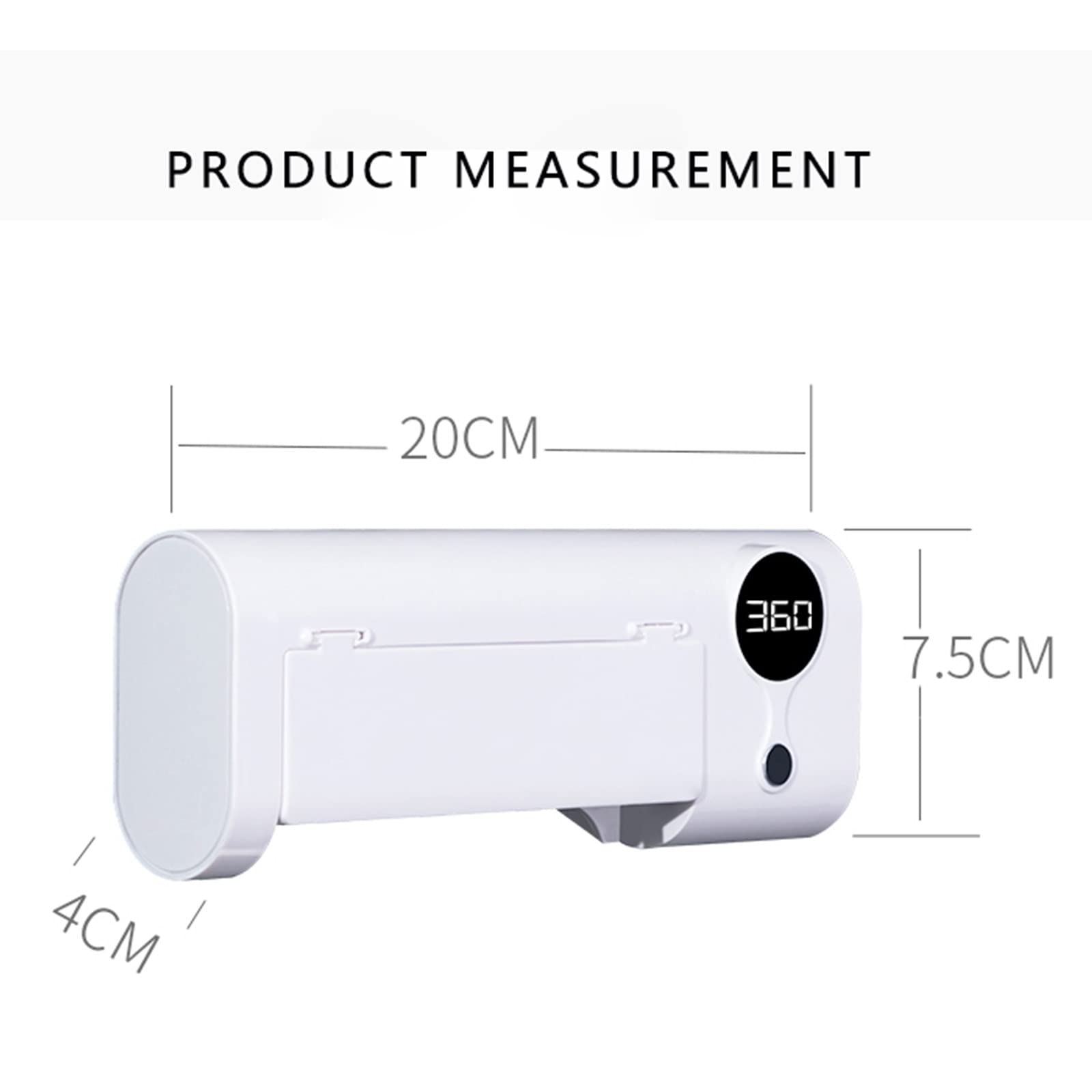 Porta Cepillo de Dientes, Soporte Cepillo de Dientes con Función Esterilizador LED Estuche Cepillo Dientes con 4 Ranuras para Cepillos Organizador Baño USB Recargable Blanco