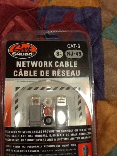 Cable de red Geek Squad CAT-6 RJ-45 0.91 m miniatura 3