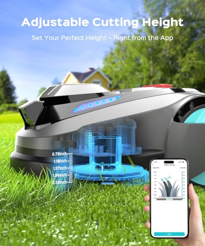 Image of YARDCARE N1600 PRO Wireless Robotic Lawn Mower, RTK & Vision Navigation, Up to 0.4 Acre Coverage, Smart App Control, Multi-Zone Mapping, Systematic Mowing Robot