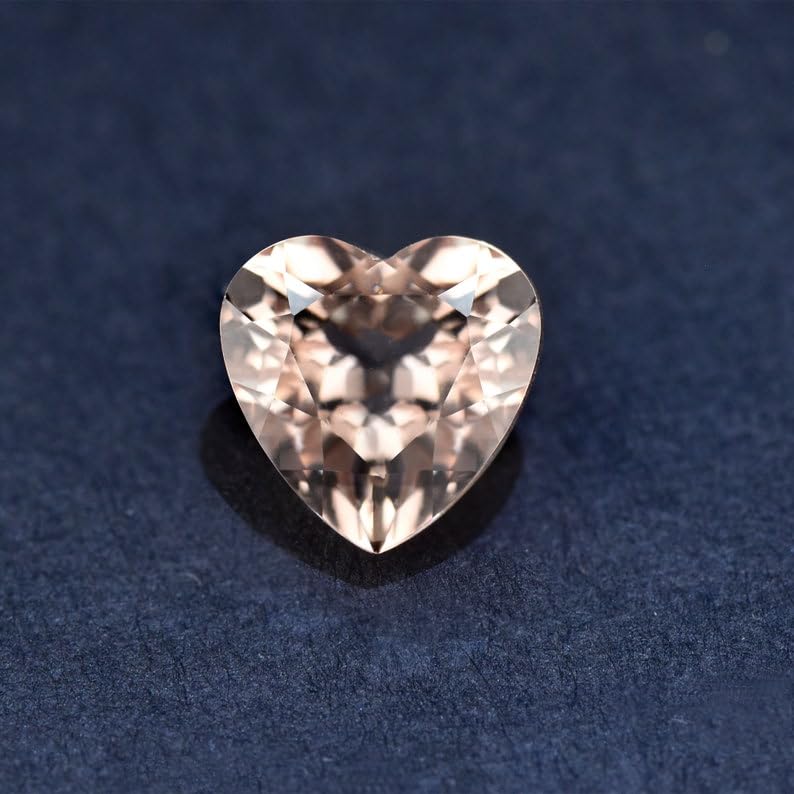 Morganite naturelle en cœur pour fabriquer votre collier de mariage DIY - 5