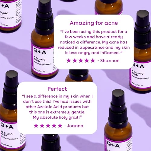 Q+A Azelaic Acid Balancing Serum, Containing Pore Minimising Zinc PCA and Antioxidants for Fresher and Smoother Skin, 30ml - 7