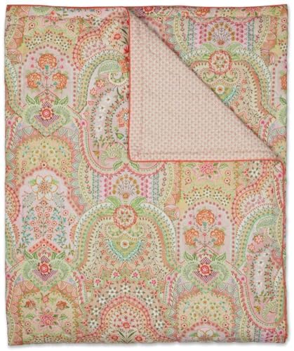 Pip Studio Quilt Jabali Flower Farbe Korallenrot Gr??? e 180x260