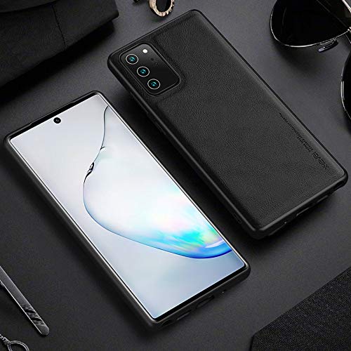 X-Level customized leather case compatible with Samsung note 20 5G back phone cover (Samsung 20, Black)