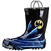 Western Chief Kids Waterproof D.C. Comics Character Rain Boots with Easy on Handles, Batman, 10 M US Toddler