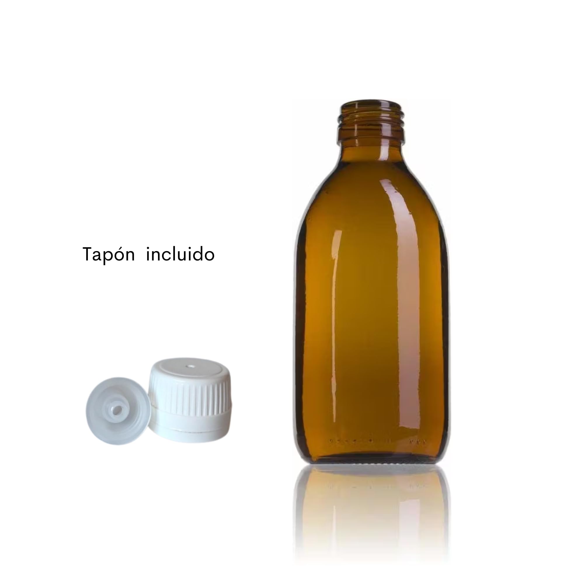 Lot de 5 bouteilles en verre ambré de 250 ml | Récipients hermétiques pour la conservation des produits liquides, sûrs et de haute qualité