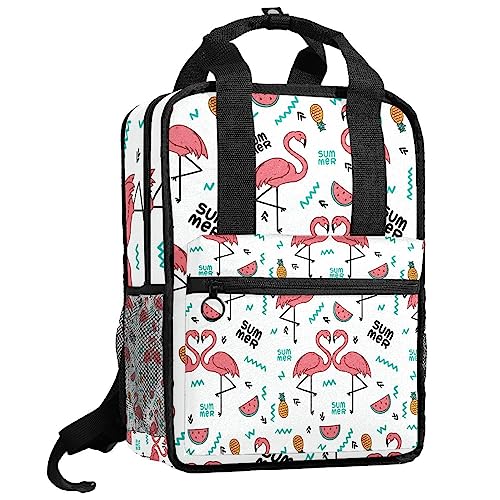 Sac à dos garçons ananas multicolore avec bretelles ajustables pour l'école
