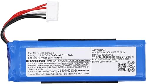 Miniatura 2 de 3000mAh GSP872693 01 Reemplazo de batería compatible con JBL Flip 4 y Flip 4 Edición Especial Altavoz estéreo Bluetooth portátil impermeable