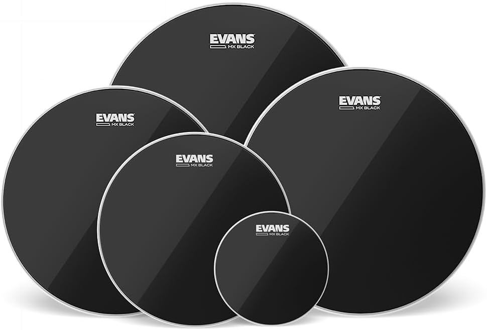EVANS MX Black Tenor Pack (6 inch, 10 inch, 12 inch, 13 inch, 14 inch)