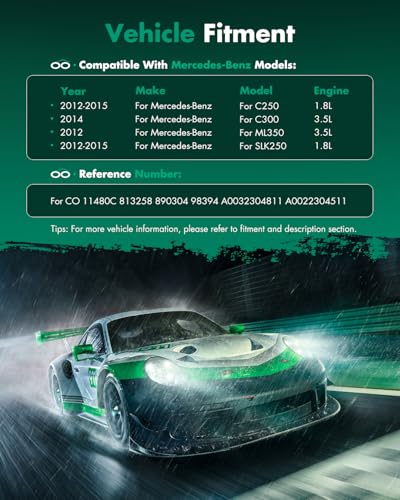 Image of SCITOO AC Compressor for Mercedes-Benz for C250 1.8L 2012-2015 | Fast Cooling, Ultra Low Noise (≤72 dB)Air Conditioner Compressor with Clutch, Easy Installation, 813258 98394 A0032304811