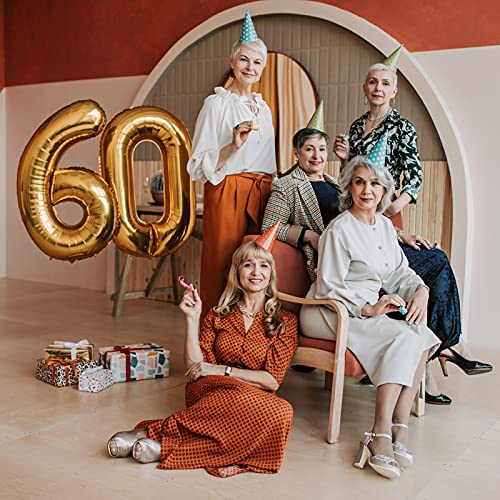 Image of 40In Large Gold Number Balloon 0 Aluminum Foil Mylar Big Number Balloon 0-9 | Suitable for Gold Birthday Parties, Weddings and Anniversary Photography