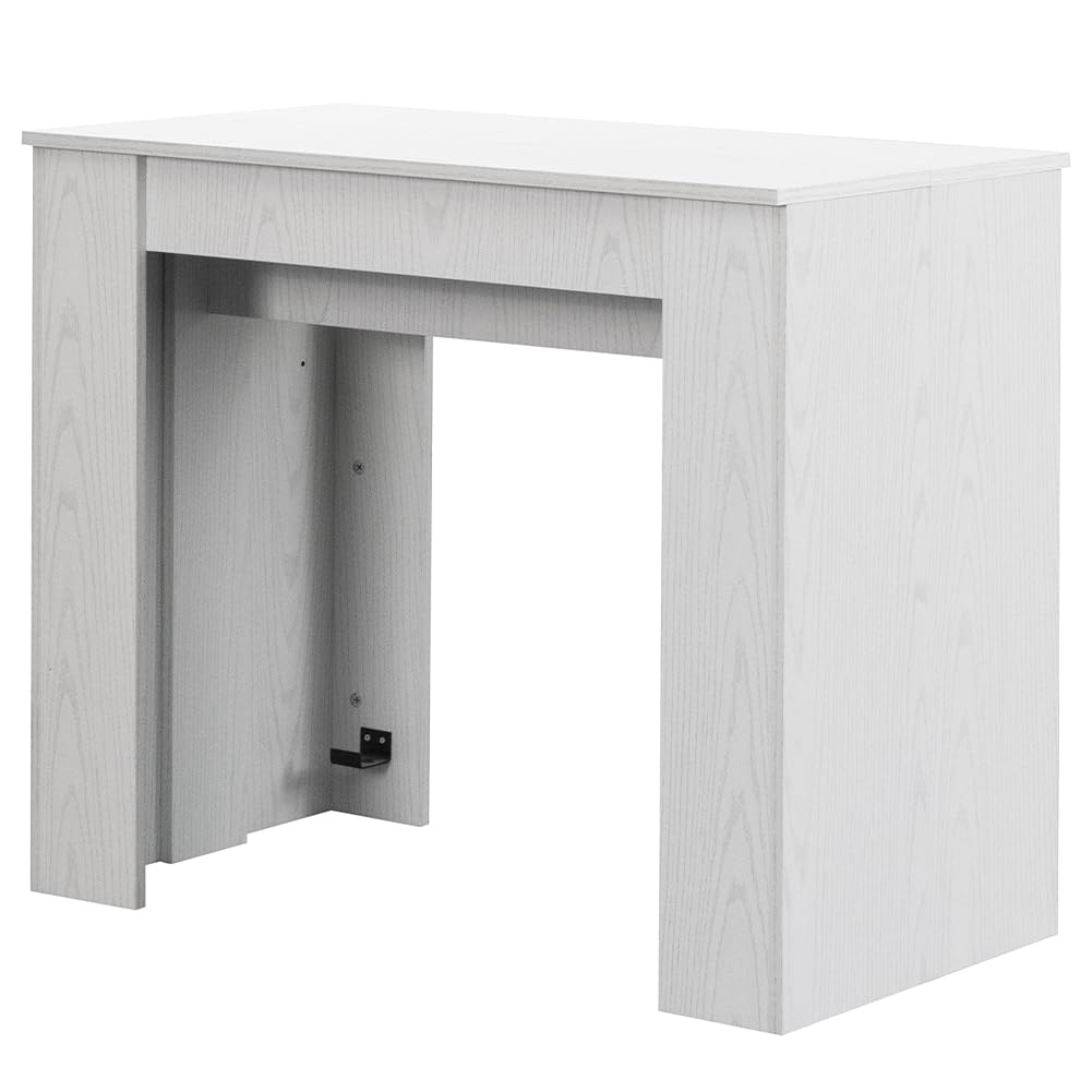 Shally Dogan Tavolo Allungabile per Cucina, Ingresso e Sala da Pranzo, Consolle Salvaspazio Richiudibile da 3 Metri con 5 Pannelli, Design Moderno ed Elegante, Apertura Semplice (Bianco Frassinato)