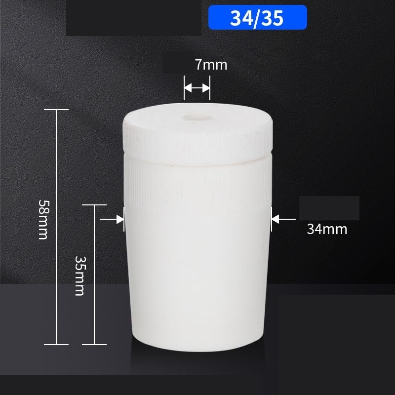 PTFE Stirring Plugs, Suitable for 19/24/29/34/40/50 mm Glassware | Laboratory Stirring Rod Paddle-Type Stirring Plugs(Mouth 34)