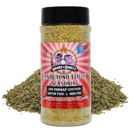 Smoke n Sanity SnS Beyond Italian Seasoning | Monash Certified Low FODMAP | Gluten Free | Certified Kosher | Dairy Free (6 oz Shaker)