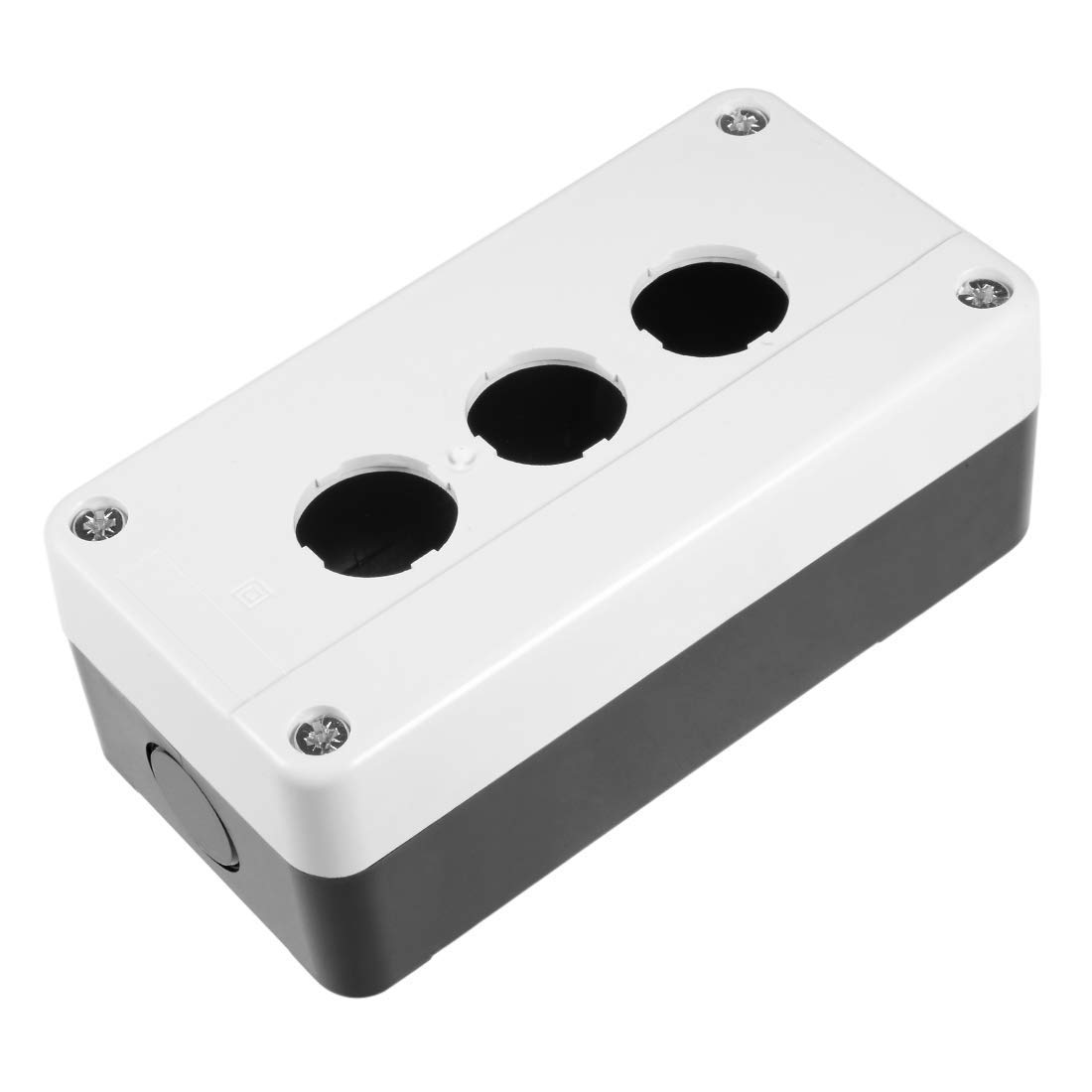 dealmux push button switch control station box 22mm 3 button hole watertight black and white