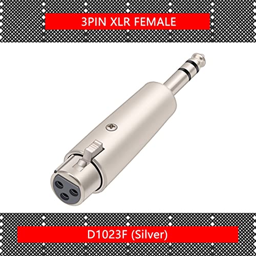 Adaptador XLR de 3 pines a jack 6.35mm macho conector de cable de micrófono para amplificador 3