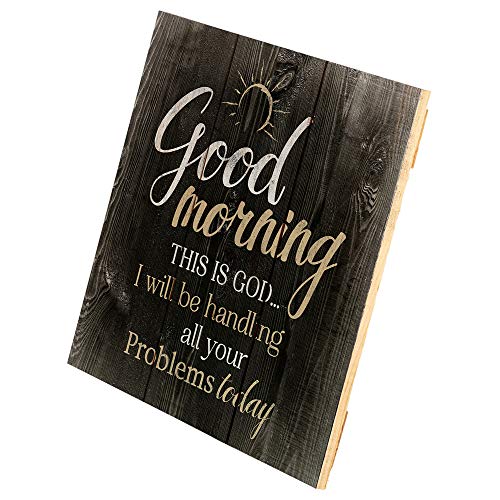 P. Graham Dunn Good Morning This Is God…Rustic Dark 10 X 10 Wood Pallet Design Wall Art Sign Plaque #TOP2