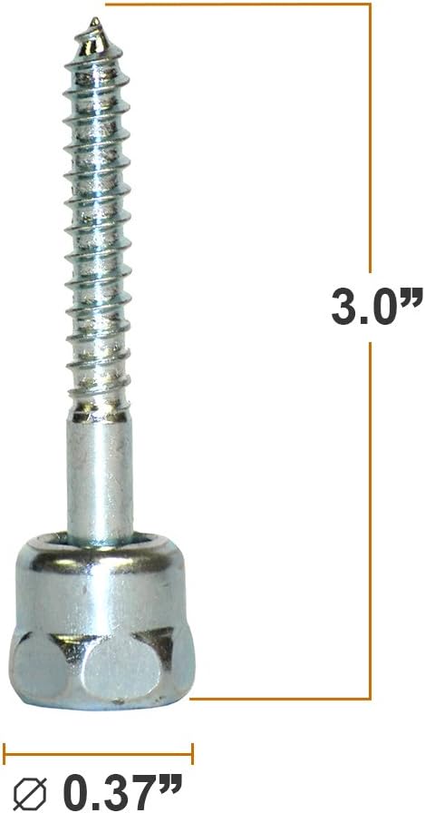 Everflow Sammys 8010957-25 GST 30 3/8 Inch Screw Vertical Threaded Rod Anchor Designed for Wood, Easy to Use, No Pre-Drilling Required, Steel with Zinc Finish, 1/4 x 3 Inch Screw Length - (Pack of 25)