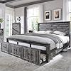   Farmhouse-King-Size-Bed-Frame-with-Roman-Column-Decoration-Rustic-Platform-Bed-Frame-with-51-Tall-Headboard-Wood-Bed-Frame-with-20-Tall-Footboard-3-Large-Storage-Drawers-Light-Grey