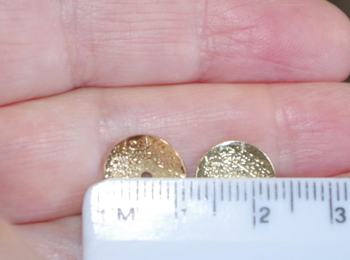 Vintage Diamond Cut Yellow Gold Filled 11mm Jackets For Earrings Use W Any Studs Use For Split Earlobes
