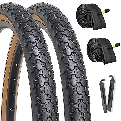 2-Pack Cruiser Bike Tires Set: Hycline 26x2.125...