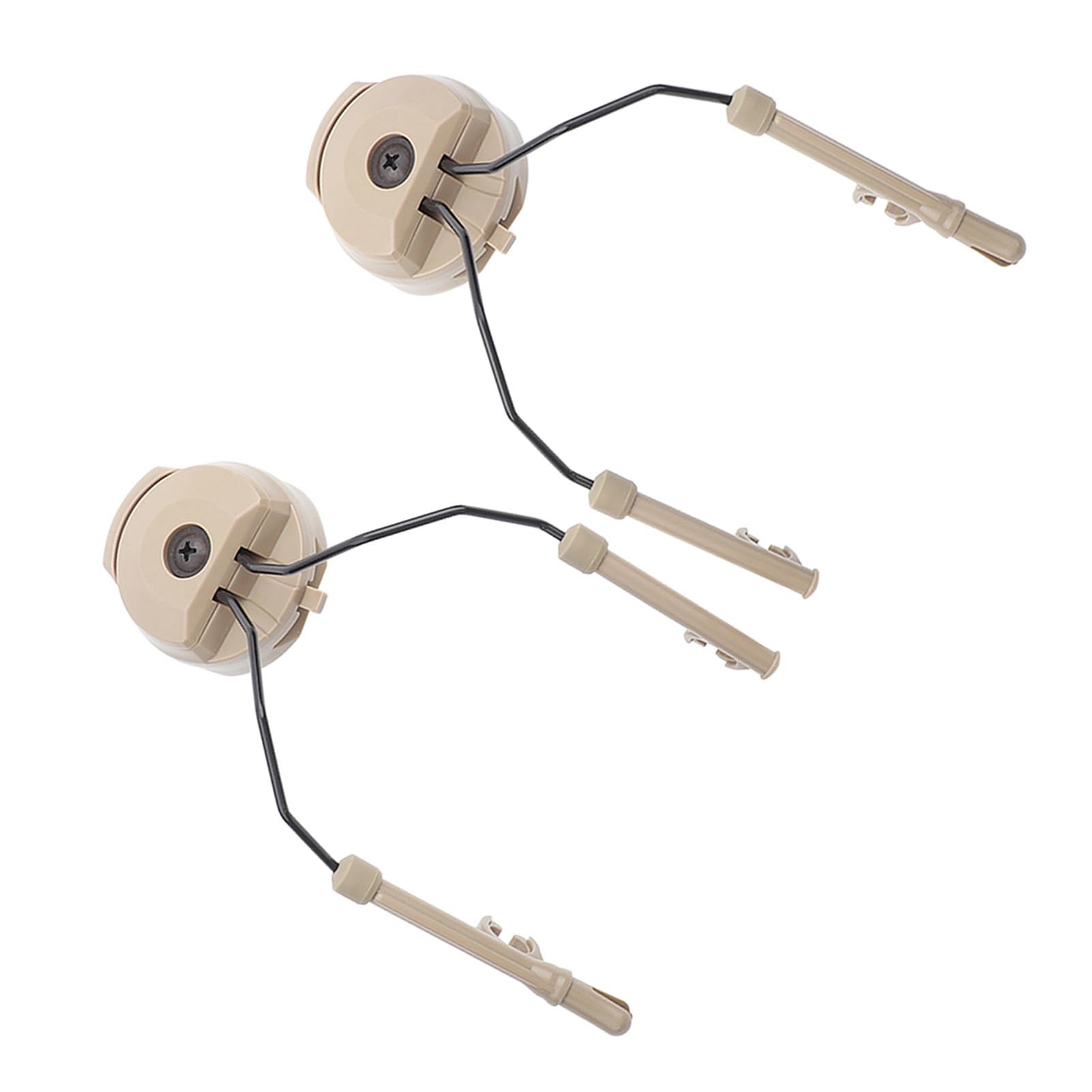 MAGT Supporto per Auricolare a Sospensione Adattatori per Casco, 2 Pezzi in PC in Acciaio Inossidabile per Comtac I Comtac II (Tan)