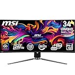 MSI MPG 341CQPX QD-OLED 34 Inch UWQHD Curved Gaming Monitor - 3440 x 1440(21:9) QD-OLED Panel, 240Hz / 0.03ms, 99.3% DCI-P3, ΔE≤2, DisplayHDR True Black 400, DP 1.4a, HDMITM, USB Type C(PD:98W)