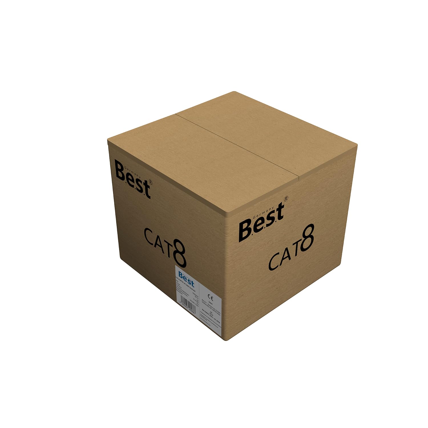 Germany B.e.s.t Cavo di rete duplex CAT 8, 50 m, in rame, LAN, S/FTP, 40 Gbps, cat, 8, in puro rame, cavo dati PoE++ LSZH