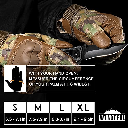 Wtactful Touch Screen Motorcycle Tactical Gloves For Men Airsoft Paintball Gear Mtb Bike Cycling Cross-Country Motorbike Atv Hunting Hiking Riding Driving Work Outdoor Full Finger Gloves L Camo #TOP5