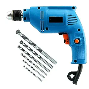 MLD 10mm Drill Machine Reverse Forward Rotation and Variable Speed with Drill Bit Set - (Colours As Per Availability)