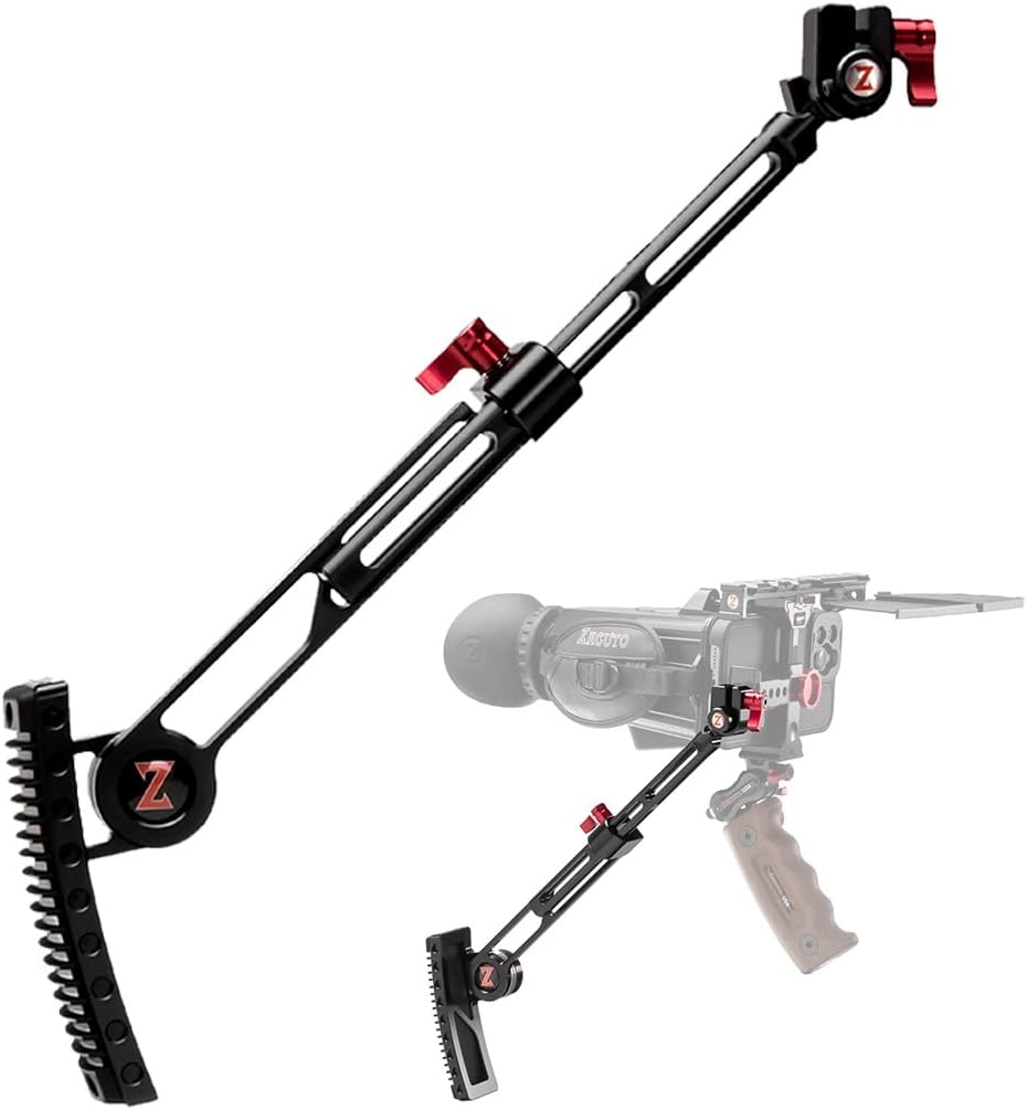 Zacuto Shoulder Stock | Adjustable Stabilizer, Phone Stabilizer w/Lightweight & Versatile Grip | Chest Mount Smartphone Accessory | Filmmaking & Content Creator Mobile Accessories