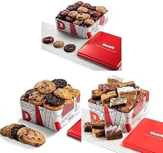 David's Cookies Mini Delights & More Bundle: Assorted Mini Cookies, 2lbs of Fresh Baked Cookie Bliss, and Delectable Brownies & Crumb Cake Gift Basket Tin