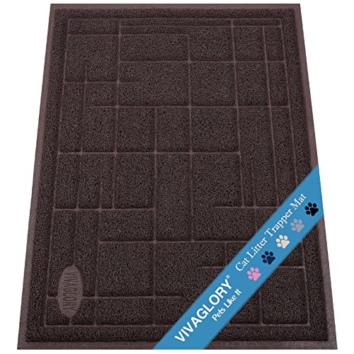 VIVAGLORY Cat Litter Mat for Catching Litter, Cats Litter Rug Cat...