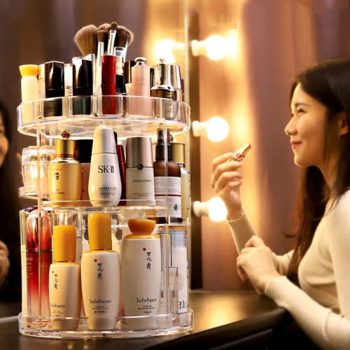 Organizador de maquiagens giratório cosméticos 360º Acrílico Grande