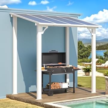 white pergolas with canopy
