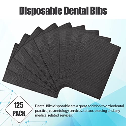 125-Pcs-Dental-Bibs-Disposable-for-Patient-13x18-3-Ply-Waterproof-Piercing-Tattoo-Paper-Napkin-Tissue-Bib-for-Dental-Clinic-Tattoo-Station-and-Salon