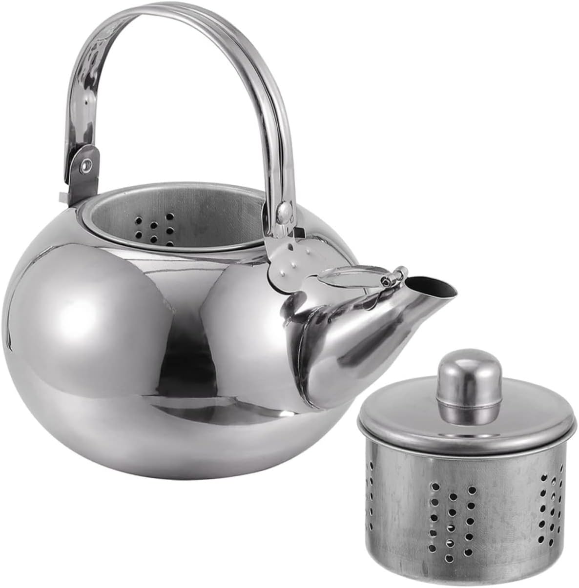 Alipis Stainless Steel Water Kettle Infuser 2.5L Stovetop Tea Pot Rust-Resistant Handheld Kettle for Daily Use for Brewing Tea and Heating Water