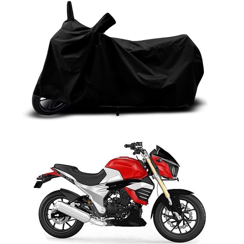 Image of 100% Scratchproof /UV-Rays /Heat Protection /Birds Dropping /Water Resistant /Dust Proof /Waterproof /Full Bike Scooty Two Wheeler Body Cover Compatible for Mojo XT 300 All Varients[Black]
