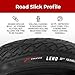 Fincci Pair 26 inch Bike Tires - Foldable Slick 26 x 1.95 Bike Tires for Mountain Bike MTB Road Hybrid Bicycle 50-559, 30 TPI - Pack of 2 Tires Leno