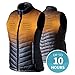 Dune Women’s Heated Vest - 10 hrs of Heat | 3 Heat Zones | with Battery & Charger | Machine Washable | All Day Warmth | Onyx, Large