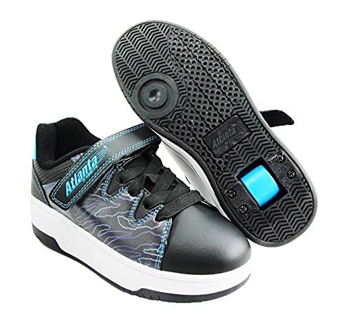 Atlanta by Heelys Pop Burst Boys/Girls Cyan Blue & Black Size UK2 EU34