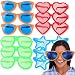 Liberty Imports Jumbo Sunglasses Novelty Plastic Photo Booth Glasses Fun Shutter Shades for Costumes Cosplay Props Party Supplies Variety (Pack of 12)