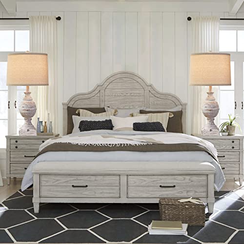 Farmhouse Table Lamp For Living Room, Rustic Touch Nightstand Lamps Set Of 2 With Usb Charging Ports 3-Way Dimmable Vintage Traditional Bedside Table Lamp For Bedroom White Wood Finish Bulbs Included #TOP6
