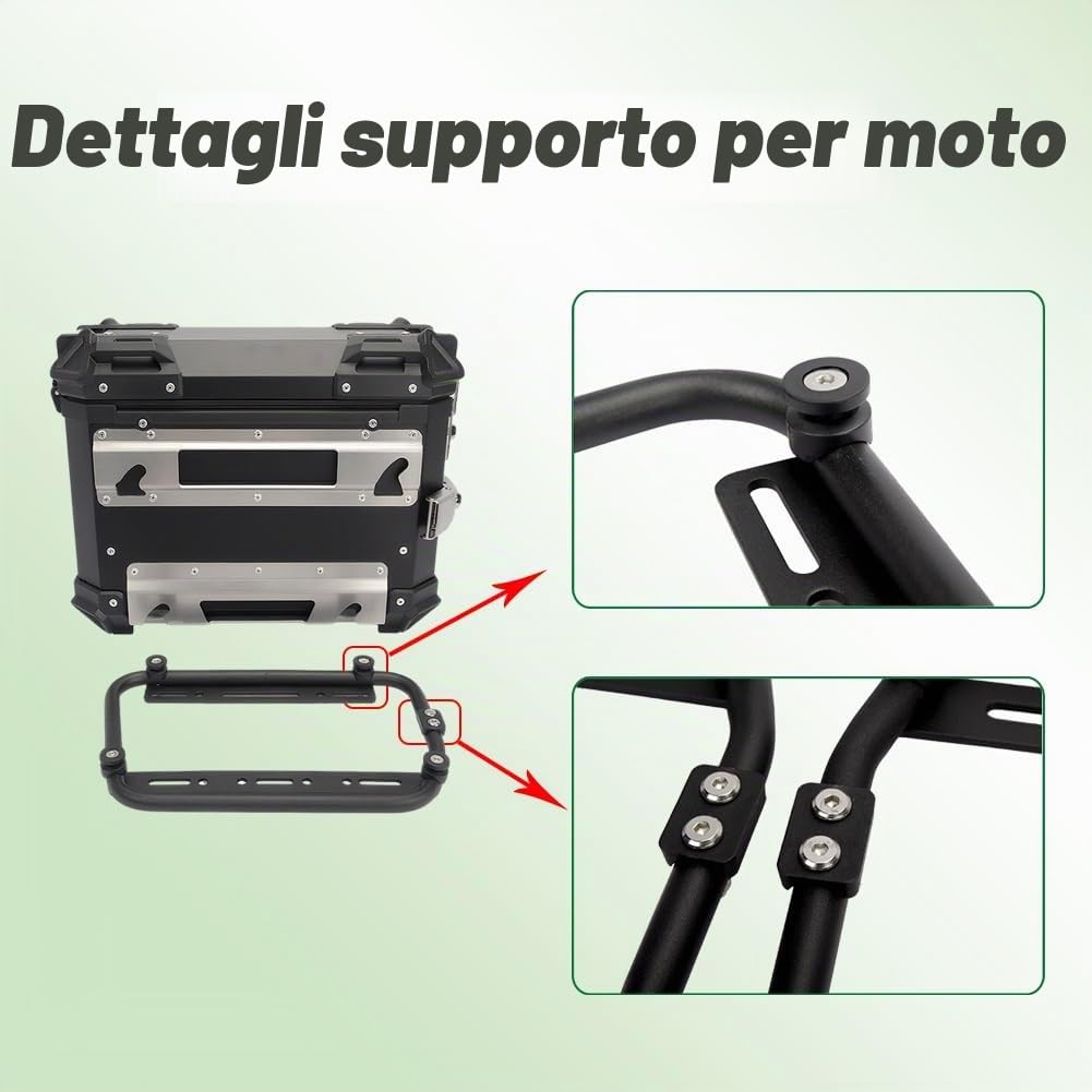 Valigia Laterale Per Moto Da 38 Litri Con Staffa Di Montaggio Valigia Universale In Alluminio A Sgancio Rapido Ideale Per Viaggi E Rimessaggio Durevole E Di Lunga Durata(Argento)