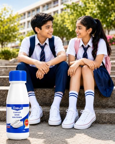 Image of Canvas Shoe Whitener 120 ml White Shoe Polish Cleaner for Canvas, Sneakers & Sports Shoes | Instant Whitening & Stain Cover | Easy Applicator Bottle