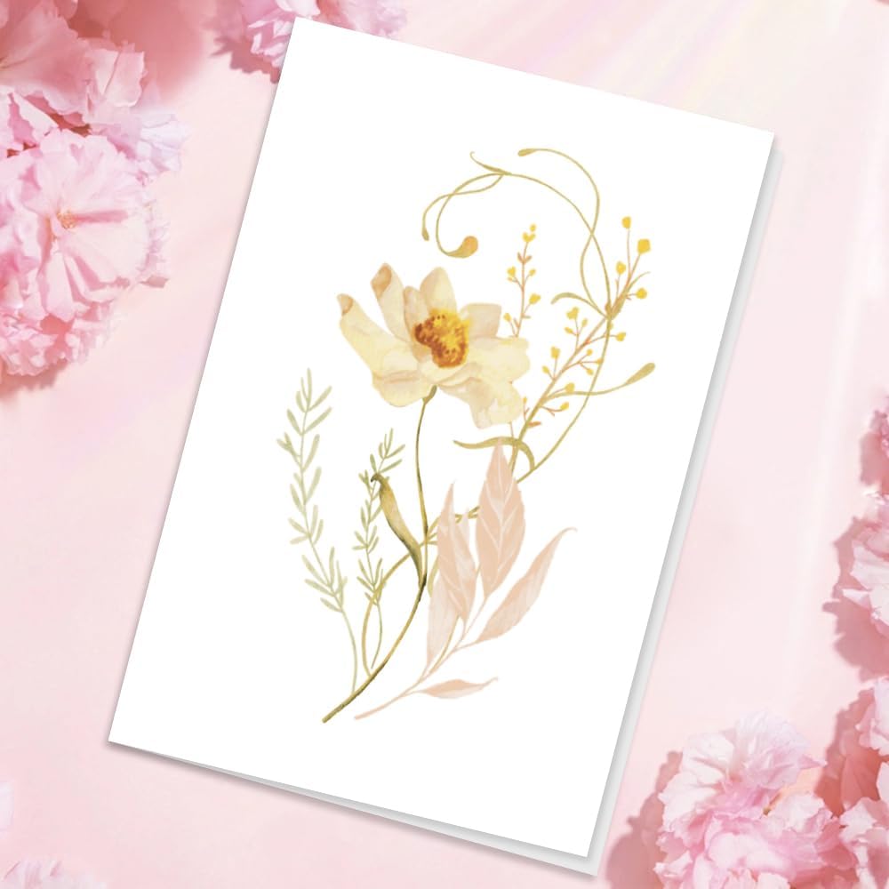 WEIZHEN Blank Cards, Blank Greeting Cards 4x6, 20 Count - Elegant Floral Design Blank Greeting Cards, Note Cards with Matching Peel Sealed Rustic Envelope - Image 8