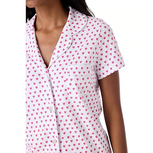 Image of Womens Pajamas Set Shorts Button Down 2 Piece Monkey Bunny Y2k Roller Dupes Rabbit Preppy Lounge Pjs Comfy Sleep Wear
